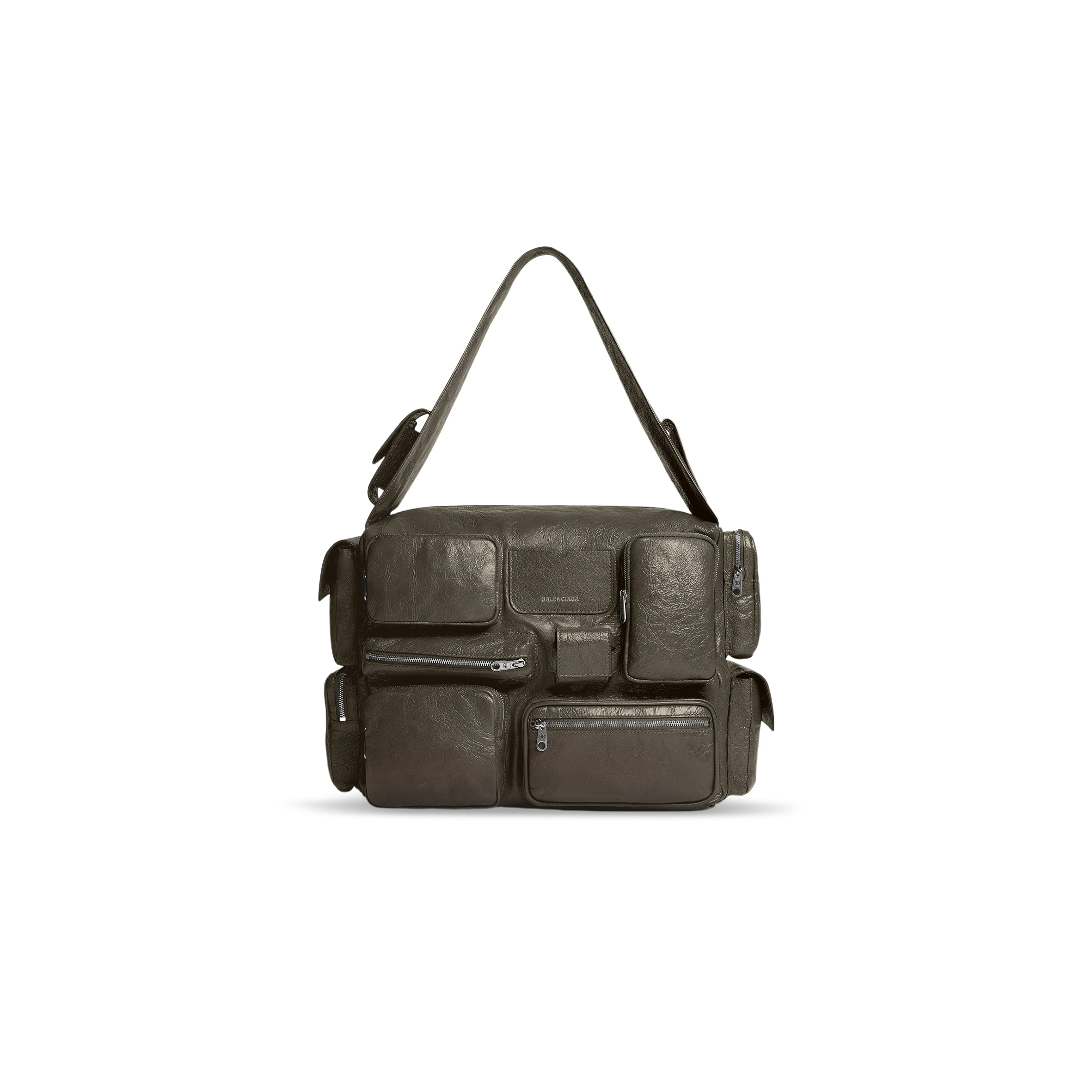 ba*len*cia*ga men''s S*perbusy sling bag large in green 702168210c83503 (41.9*29*18.9cm)